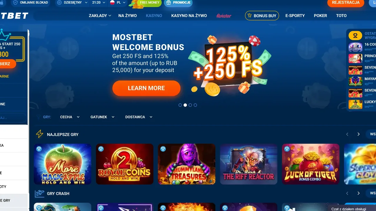 mostbet kasyno